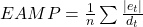 EAMP=\frac{1}{n}\sum\frac{|e_t|}{d_t}